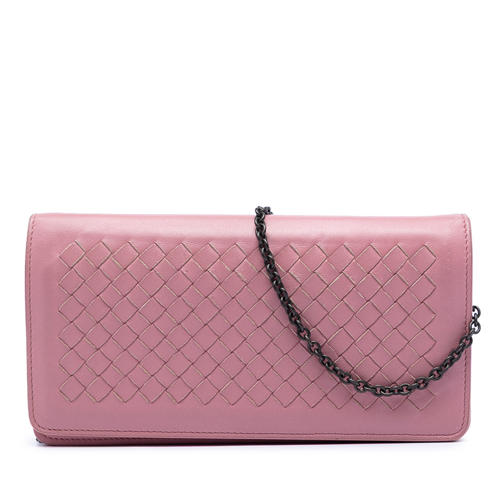 Pre-Loved Bottega Veneta Nappa Intrecciato Continental Wallet on Chain